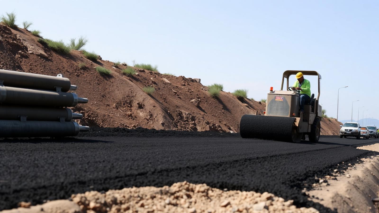 Road construction and surfacing works
